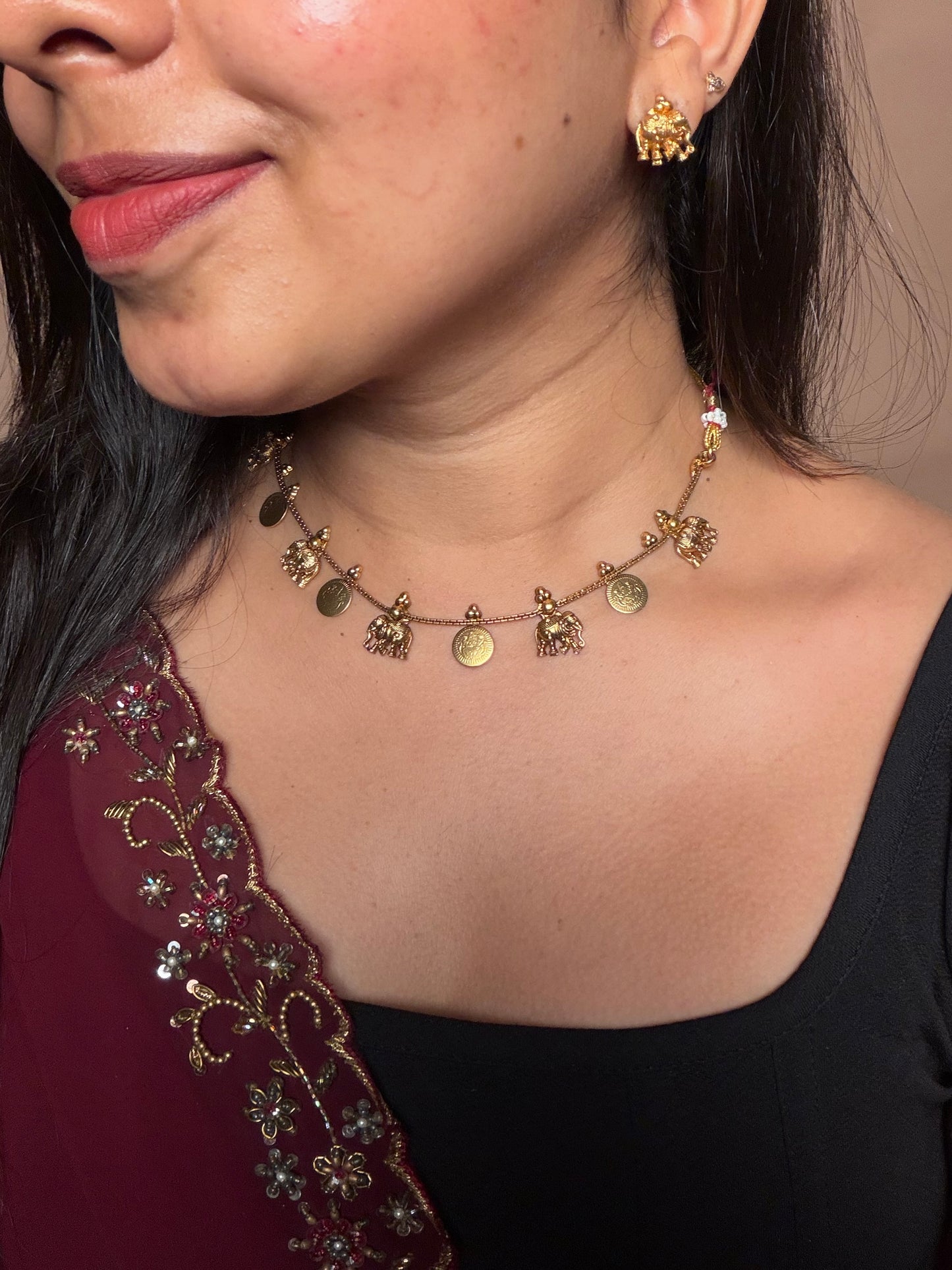 Hathi Coin necklace set KLJ25