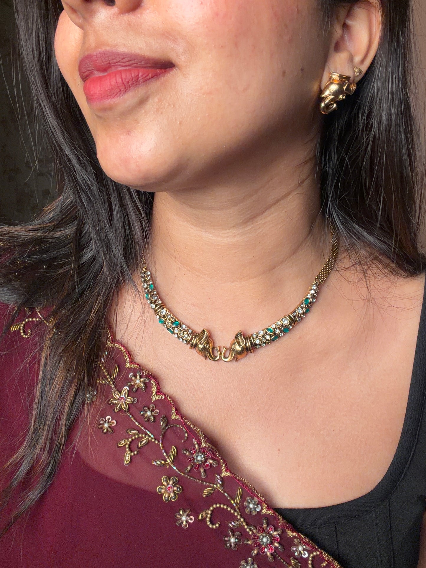 Hathi Hasli chocker set Green KLJ24