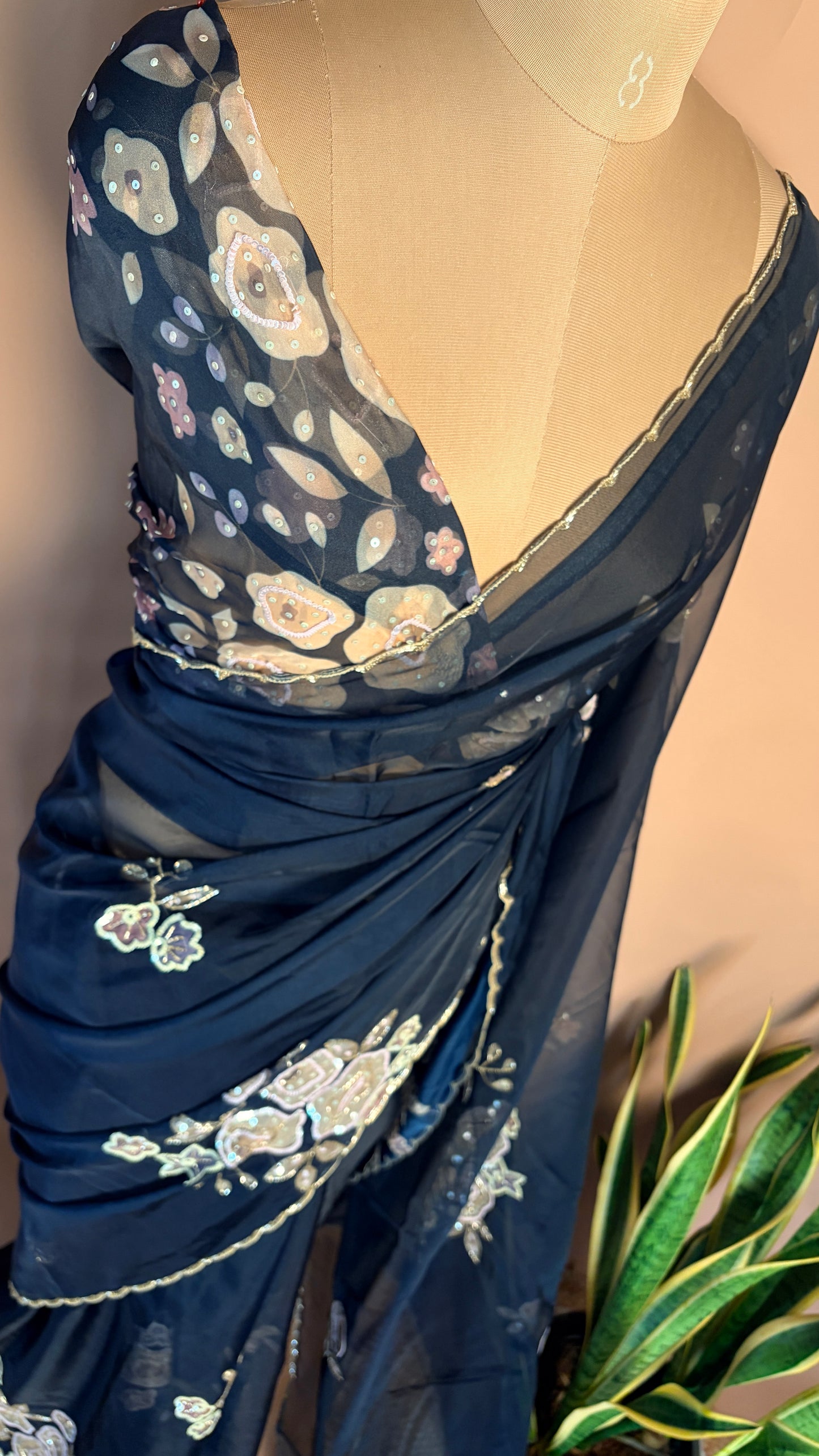Handworker organza saree (KL0021)