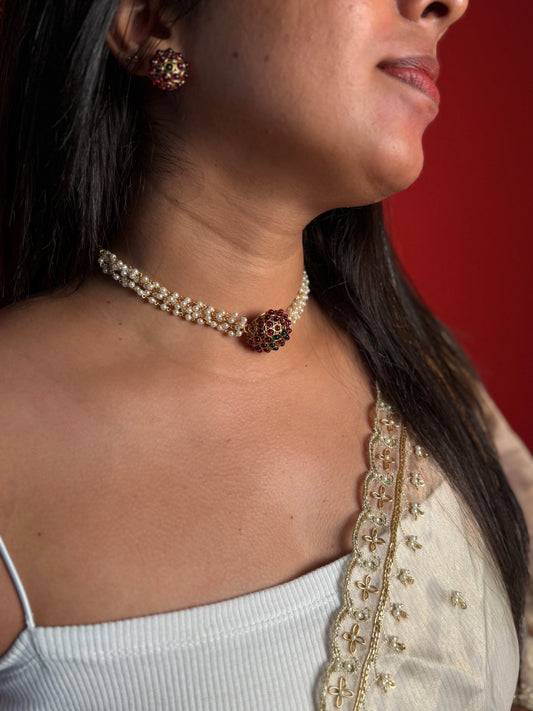 Layered pearl chocker (KLJ01)