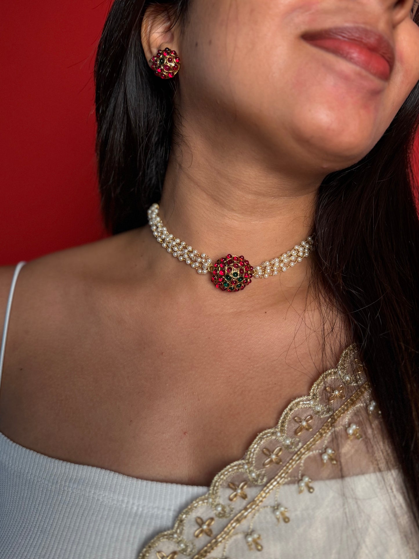 Layered pearl chocker (KLJ01)