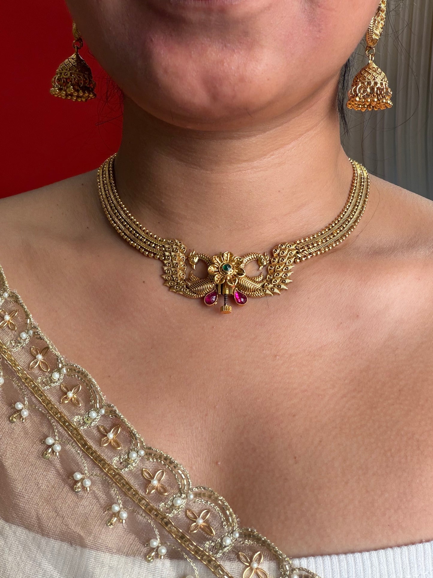 Mayur Antique necklace set(KLJ02)