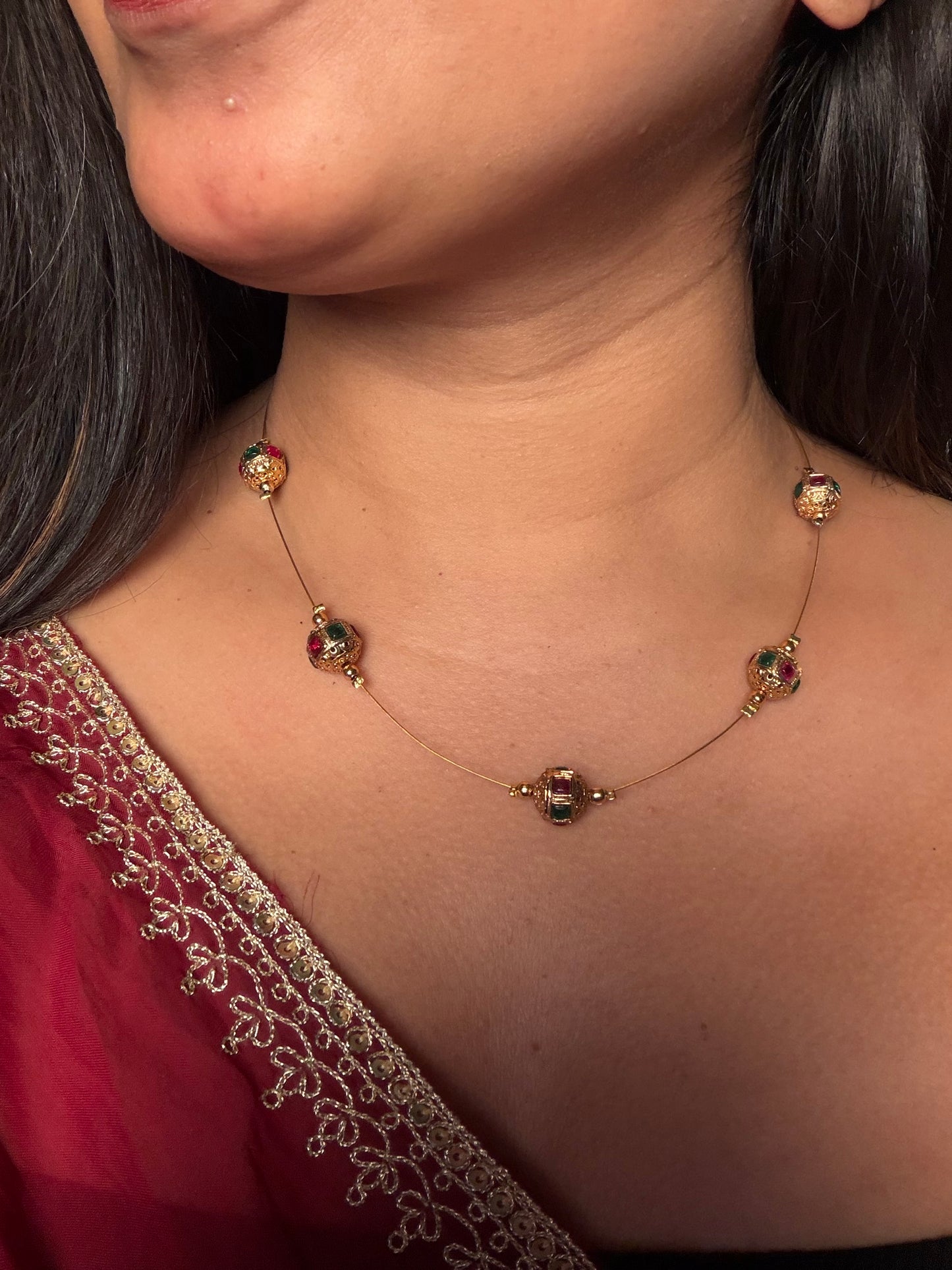 Invisible chain with multi pendant KLJ30
