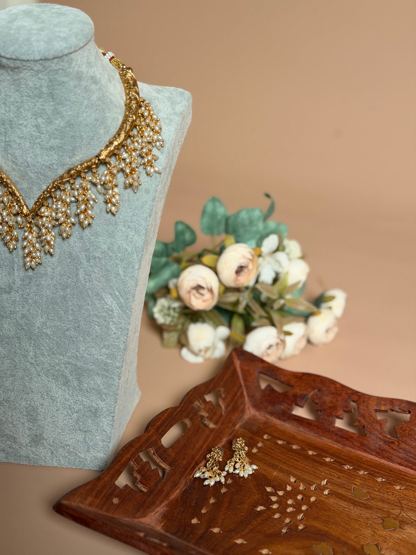 Rice bead hanging necklace KLJ09