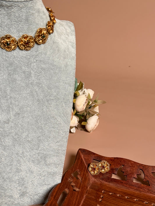 Multiple floral chocker KLJ12