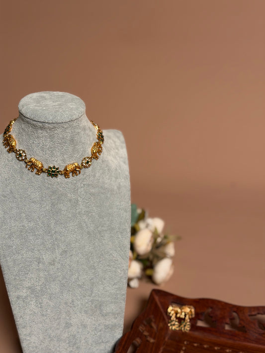 Elephant Chocker Green KLJ15