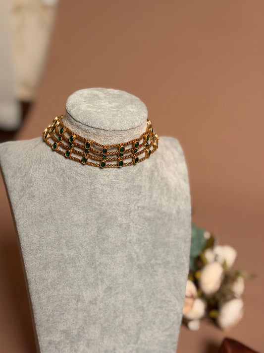 Layered chocker Green KLJ20