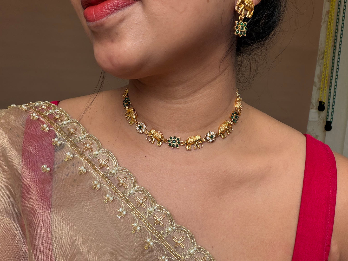 Elephant Chocker Green KLJ15