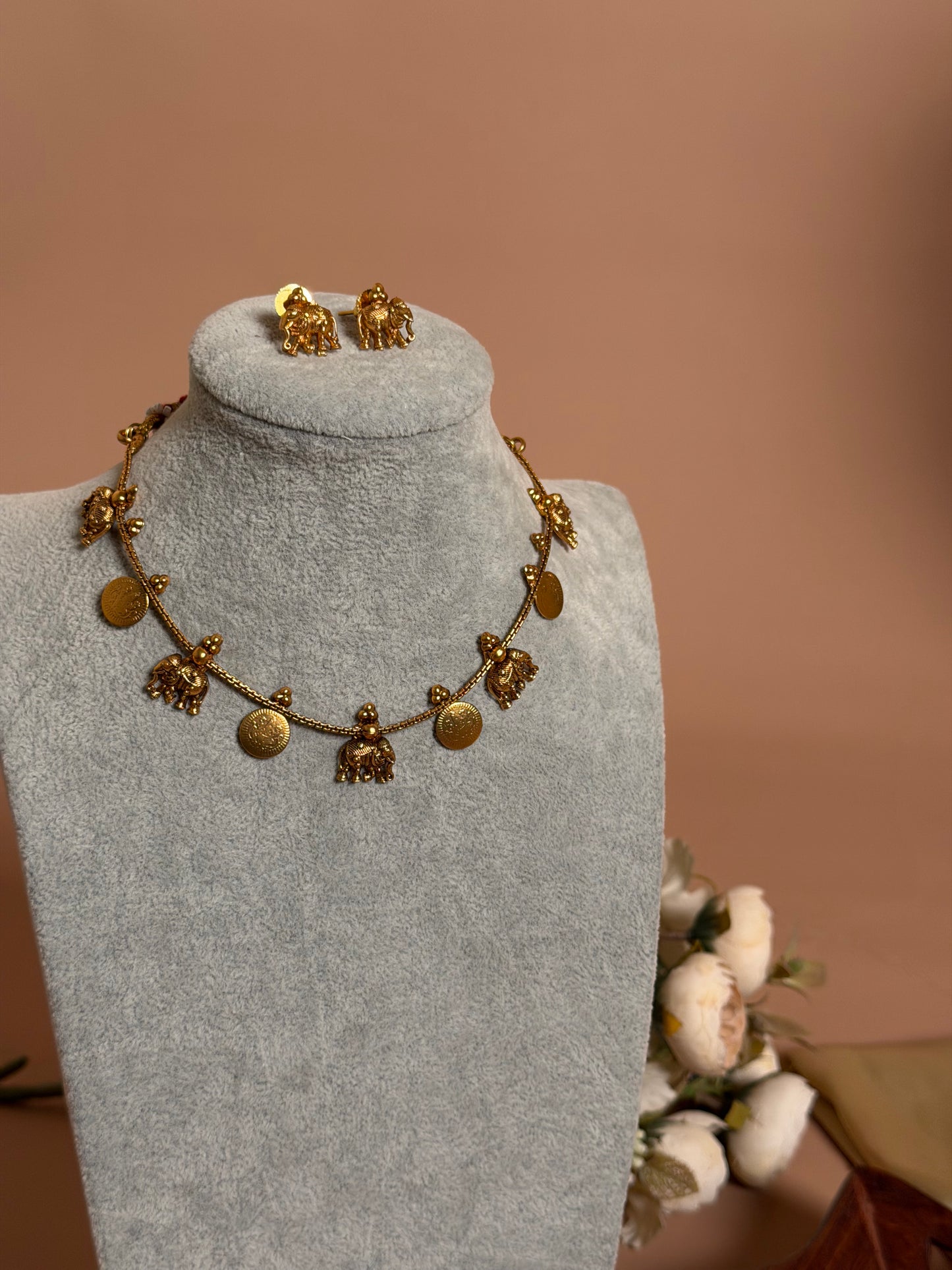 Hathi Coin necklace set KLJ25