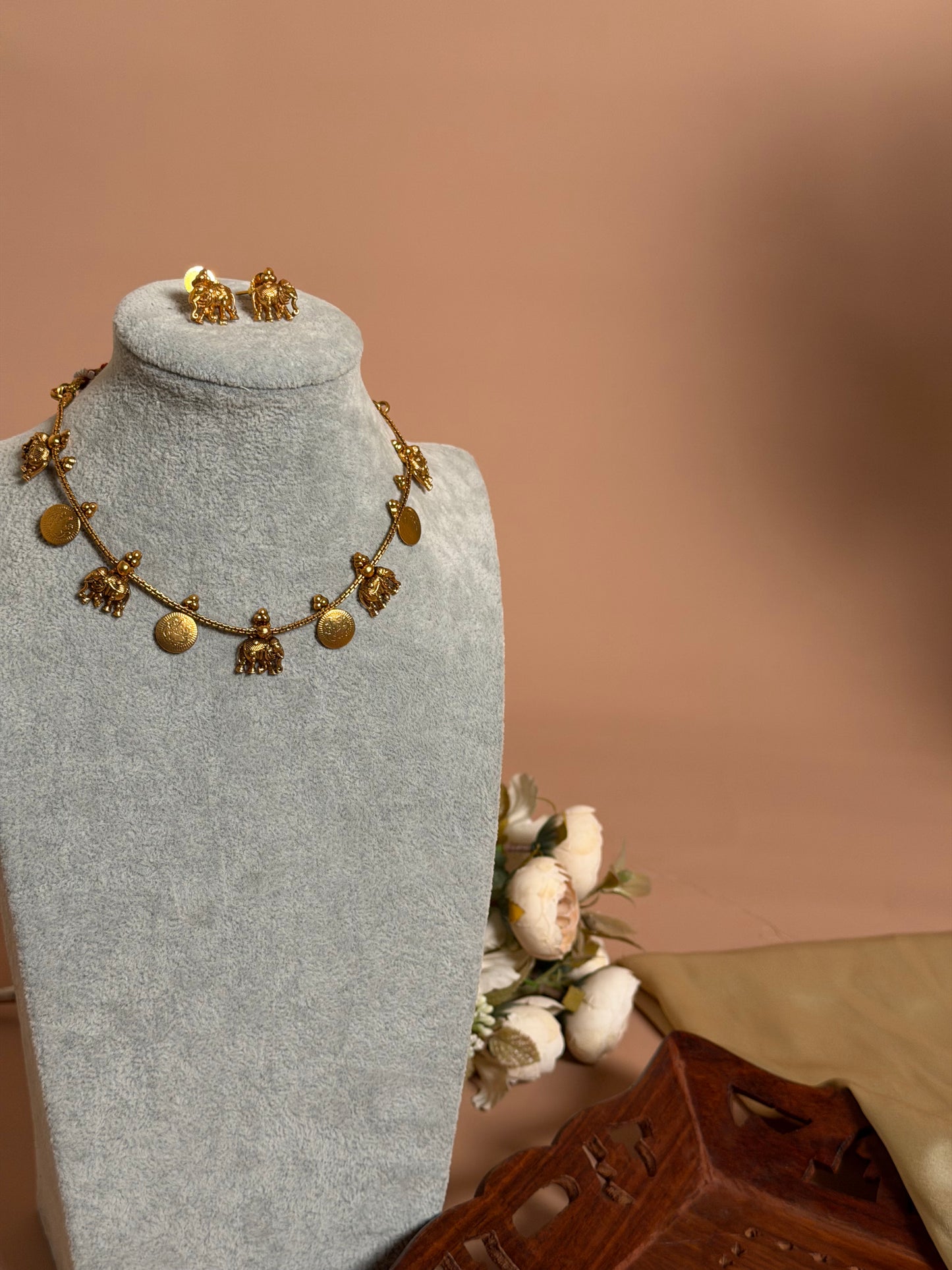 Hathi Coin necklace set KLJ25