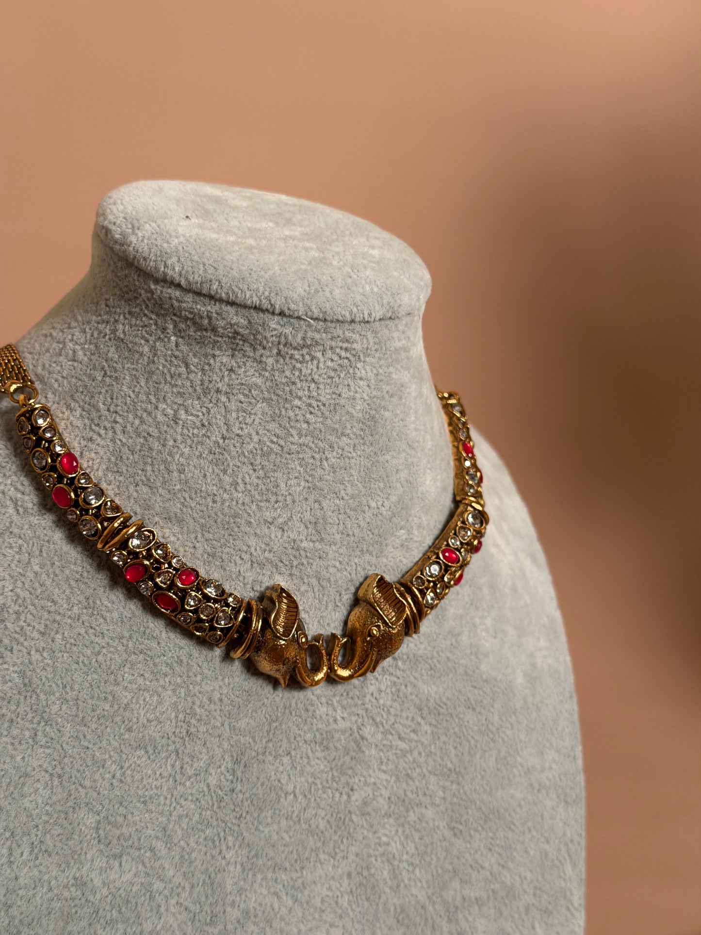 Hathi Hasli chocker set Red KLJ22