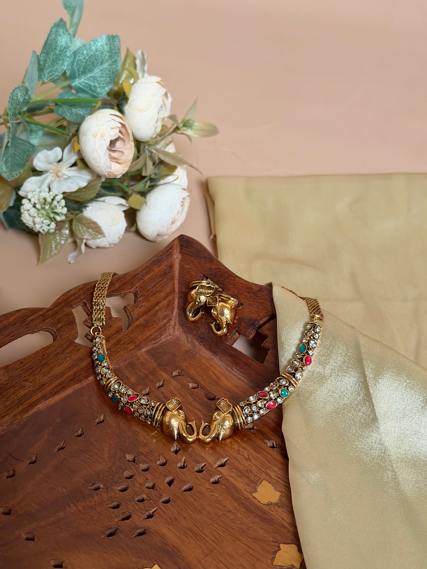 Hathi Hasli chocker set multi colour KLJ23
