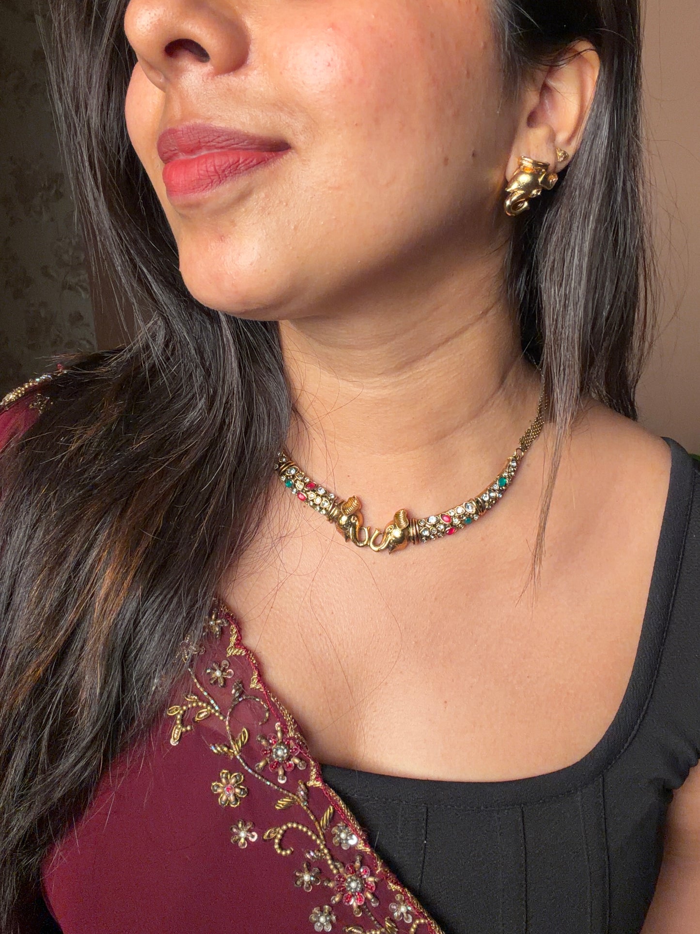Hathi Hasli chocker set multi colour KLJ23